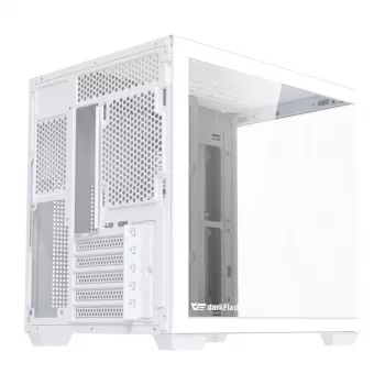 Computerbehuizing DarkFlash B275 (wit) midi-tower ATX-compatibel, front-I/O, gehard glas