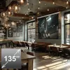 Maclean MC-561 elektrisch projectiescherm 135 300x168 cm 16:9 met wandbediening en afstandsbediening