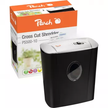 Peach PS500-10 Papiervernietiger kruissnit 72 dB 22 cm zwart