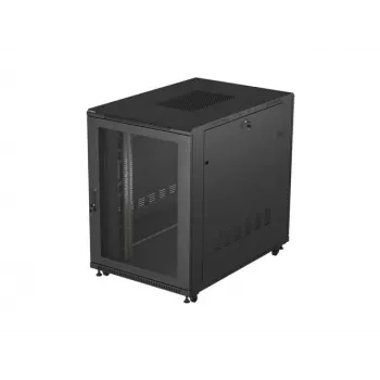 Lanberg serverrack 19 inch 22U 800x1200mm, voor montage, zwart, geperforeerde deur