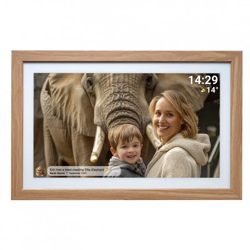 Denver PFF-2162LW digitale fotolijst lichtbruin 54,6 cm (21,5 inch) touchscreen Wi-Fi