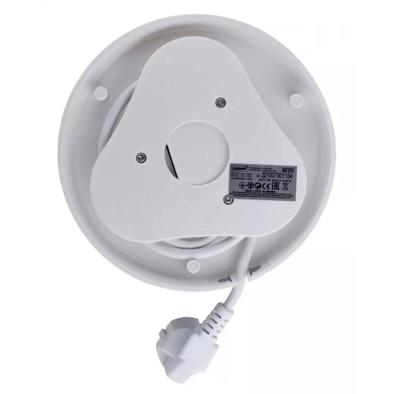 Elektrische waterkoker Maestro MR-073 1,5 l 1500 W wit, hendelbediening, waterniveau-indicator