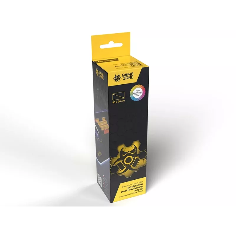 TRACER GameZone Hexy1 RGB muismat en toetsenbordmat, 80 x 30 x 0,4 cm, zwart