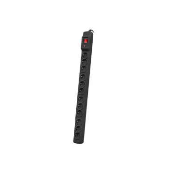 Armac Multi M12 | stekkerdoos | overspanningsbeveiliging, 12 stopcontacten, 5m kabel, zwart