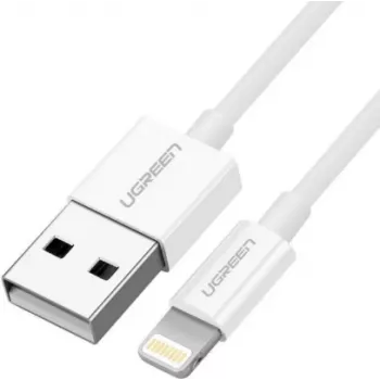 Ugreen kabel USB 2.0 A Lightning 2 m, 5 V / 2,4 A iPhone 7 / 7 plus / 6S / 6 / 6 Plus, iPhone 5s/5c/5, iPad Mini/Mini 2, iPad 1 m wit