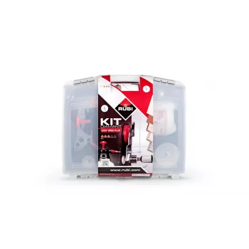 Borenset RUBI Easy Gres Plus Kit — 7 stuks diamantboren, 27 mm lengte, voor porselein, met transportkoffer