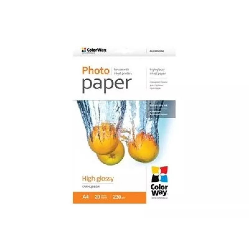 Fotopapier glanzend Colorway PG230020A4 A4 wit