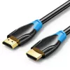 HDMI-kabel Vention AACBN 15 m, HDMI type A naar type A, HDMI 2.0, 18 Gbit/s, ARC, vergulde contacten, zwart