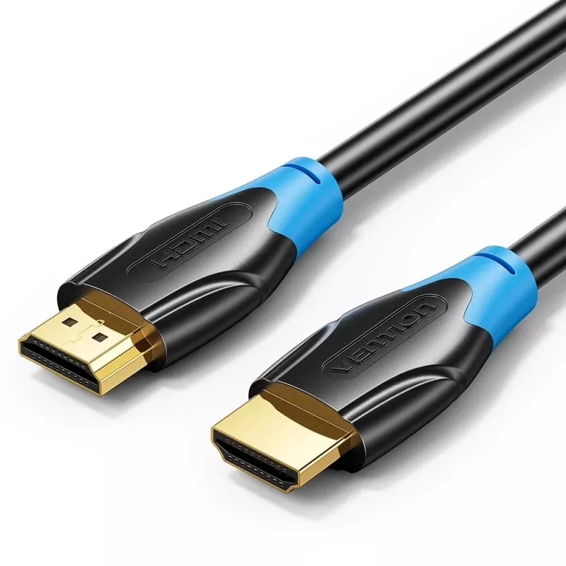 HDMI-kabel Vention AACBN 15 m, HDMI type A naar type A, HDMI 2.0, 18 Gbit/s, ARC, vergulde contacten, zwart