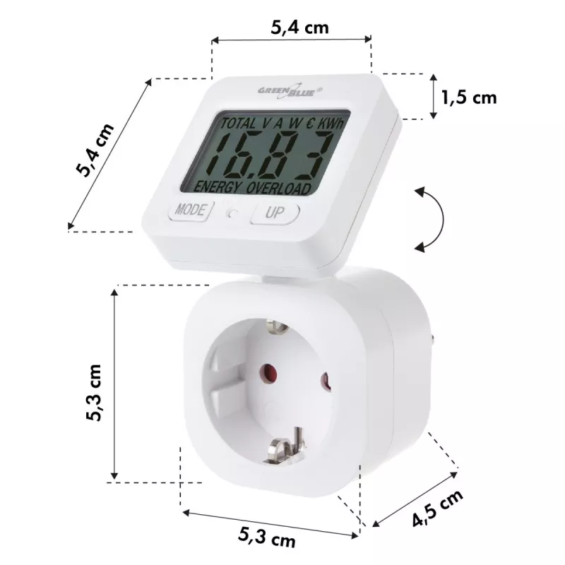 Wattmeter energiemeter GB615E GreenBlue