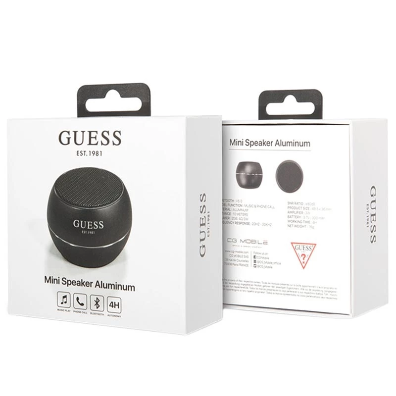 Draagbare luidspreker Guess mini bluetooth-luidspreker 3 W zwart