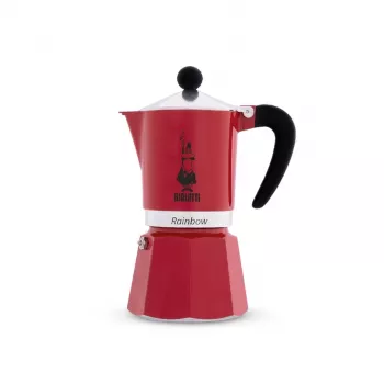 Koffiezetapparaat voor op het fornuis BIALETTI Rainbow 0,06 L — aluminium, 60 ml, rood