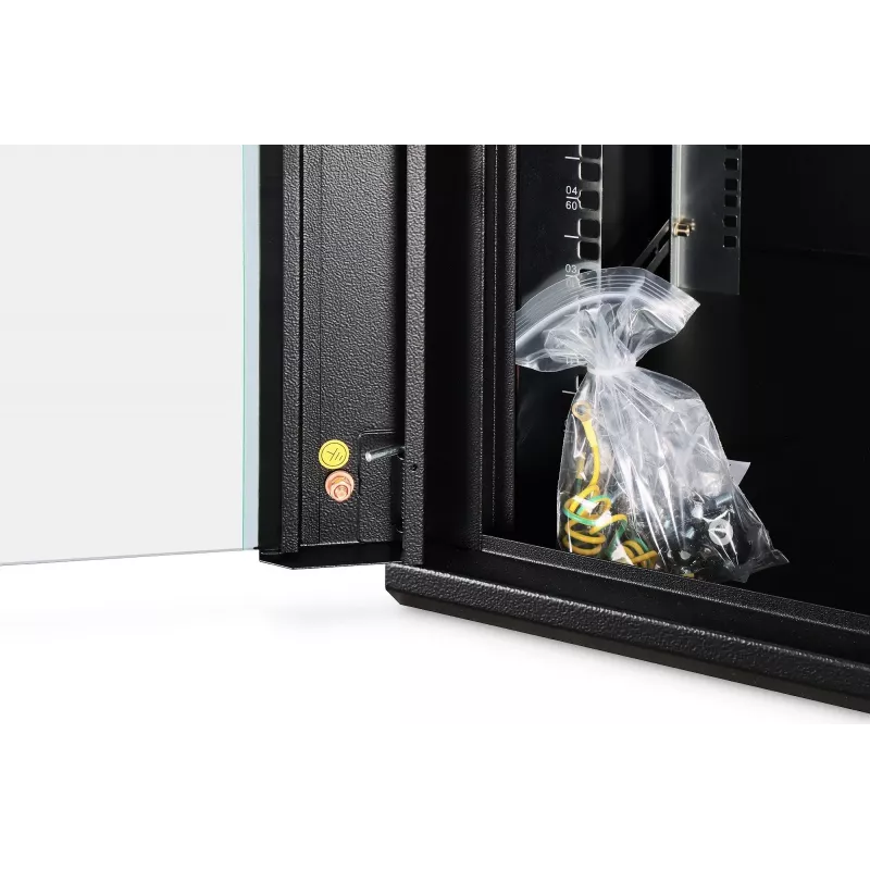 Wandgemonteerde netwerkkast DIGITUS Dynamic-N DN-37111 — 12U, 600 x 600 mm, IP20, slot met sleutel