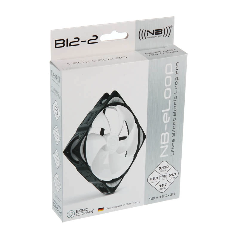 NOISEBLOCKER eLoop B12-2 120mm behuizingsventilator