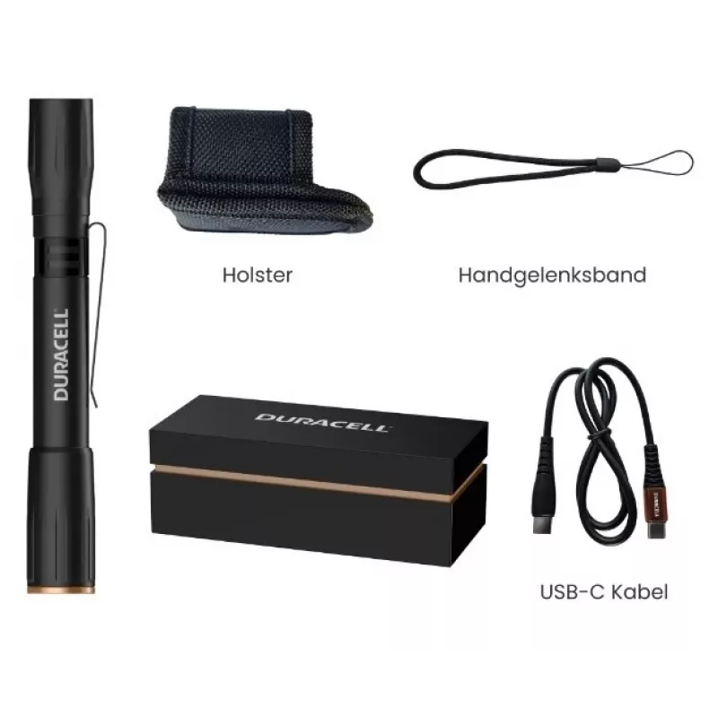 Duracell DF400R geschenkbox zaklamp zwart
