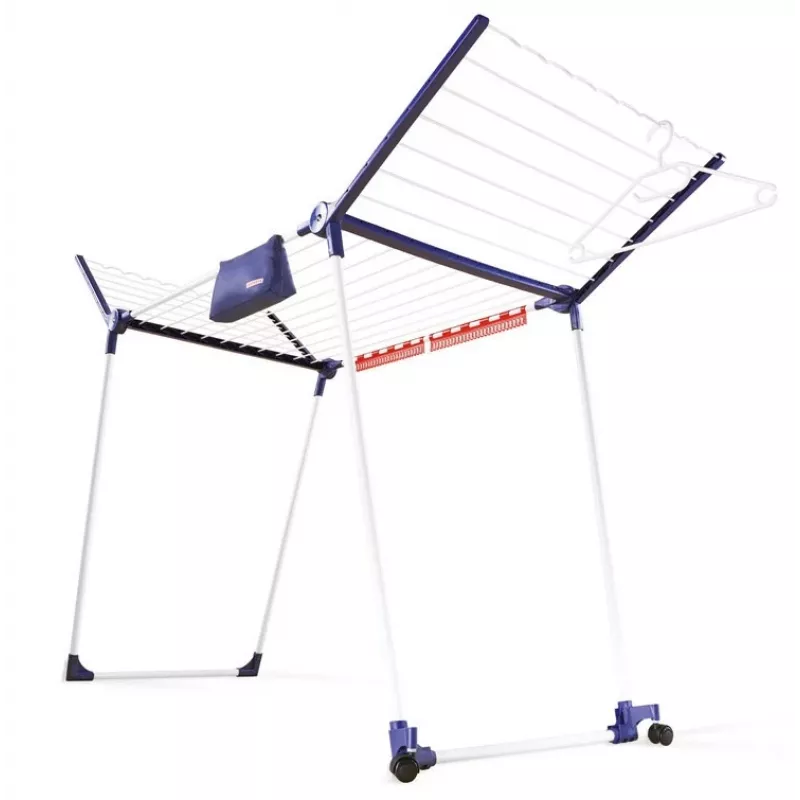 Staande wasdroger Leifheit Pegasus 200 — blauw/wit