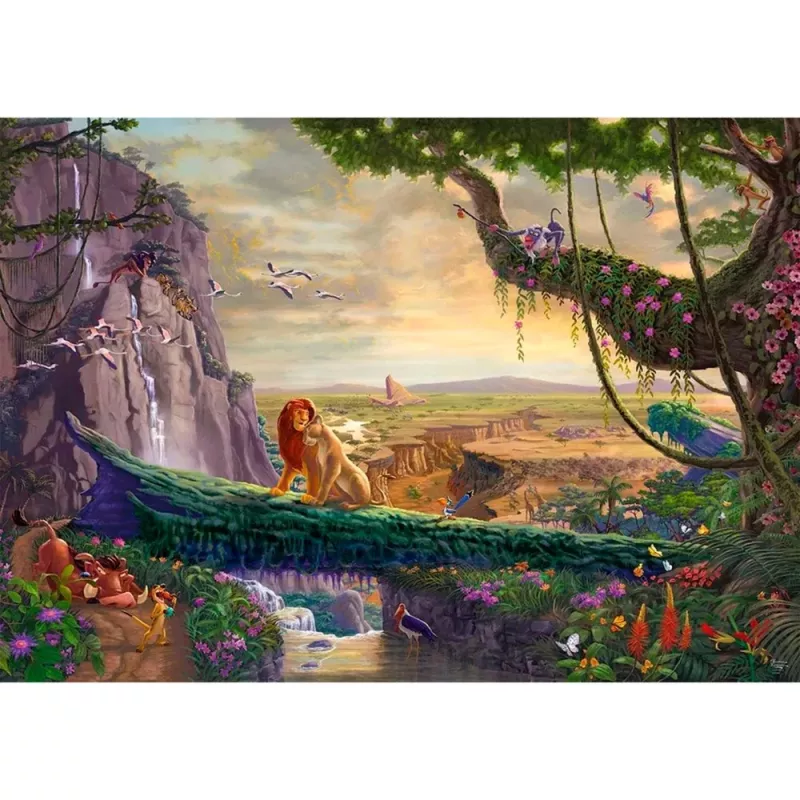 Thomas Kinkade Studios: Disney Dreams Collection - De Leeuwenkoning, Terugkeer naar de Koningsrots, puzzel 6000 stukjes