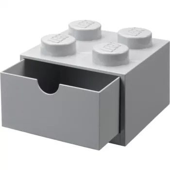 LEGO bureaulade 4, opbergbox grijs, noppen