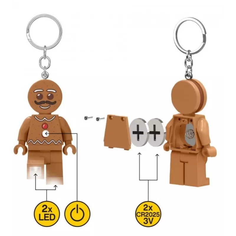 Gingerbread Man sleutelhanger licht