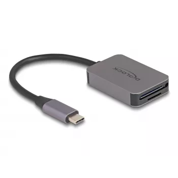 DeLOCK USB Type-C-kaartlezer aluminium SD Micro SD 5000 Mbit/s