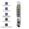 Overspanningsbeveiliging Qoltec 50166 grijs 6 AC-stopcontacten 230V 3m