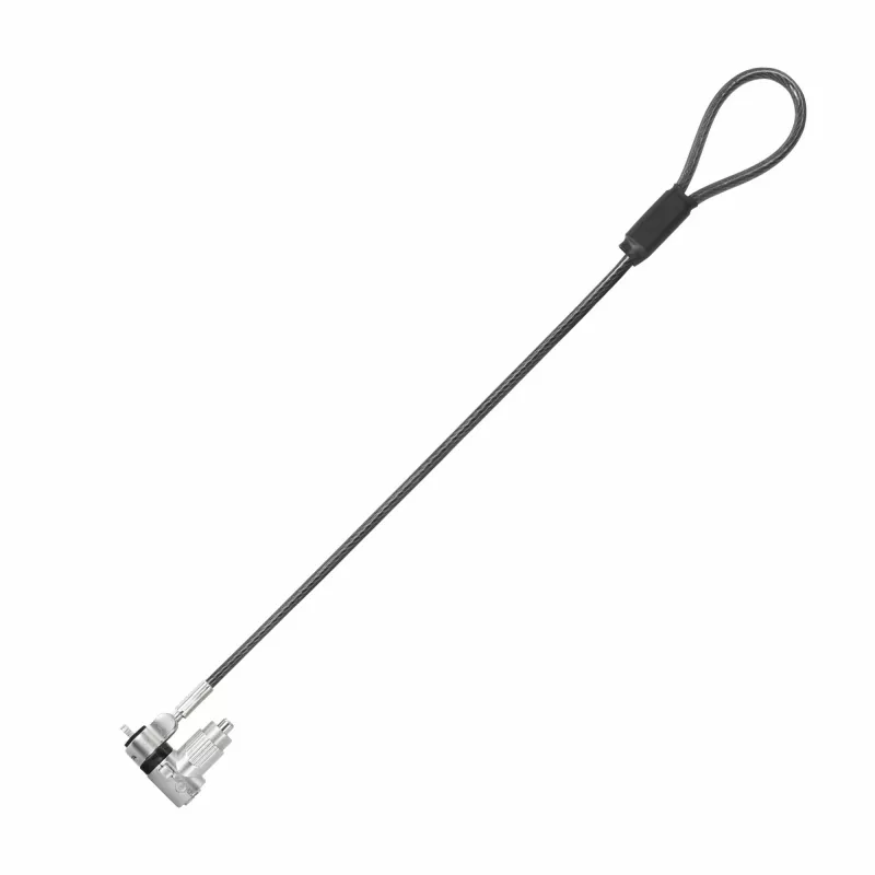 DICOTA D32068 universeel mini kabelslot voor laptops, 0,3 m, 3 verwisselbare koppen, zilver