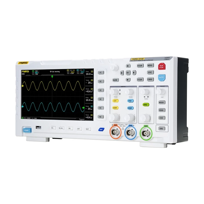 Oscilloscoop-signaalgenerator Fnirsi 1014D 2-in-1 – 100 MHz bandbreedte, 1 GS/s bemonsteringssnelheid