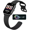 Beafon SmartWatch 201 (201_EU001BS) smartwatch, vierkant, zwart-zilver