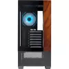 Cooler Master Elite 690 pc-behuizing, midi-tower, ATX, tempered glass - 4x ARGB-ventilator, hout, zwart