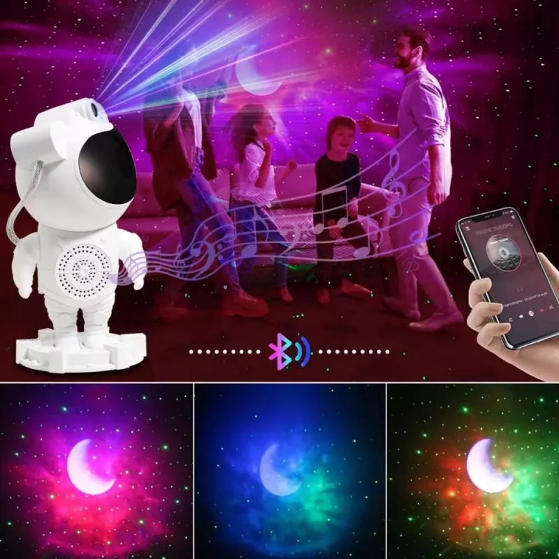 Starprojector-lamp Hawk HW-STAR01 met ingebouwde luidspreker — sterrenhemel lichtprojector