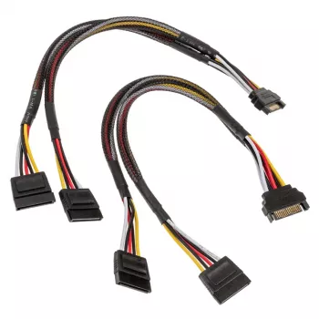 Akasa SATA-voedings-Y-kabel - 30cm 2-pack - kabel - digitaal/data