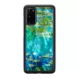 Hoes iKins voor Samsung Galaxy S20 — design zwart Water Lilies