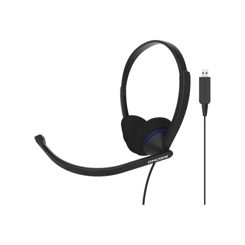 Koss CS200 USB-headset Bedrade hoofdband Telefoneren/Muziek USB Type-A Zwart