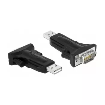 Seriële kabel DeLOCK 66286 USB Type-A DB-9 zwart 0,8 m