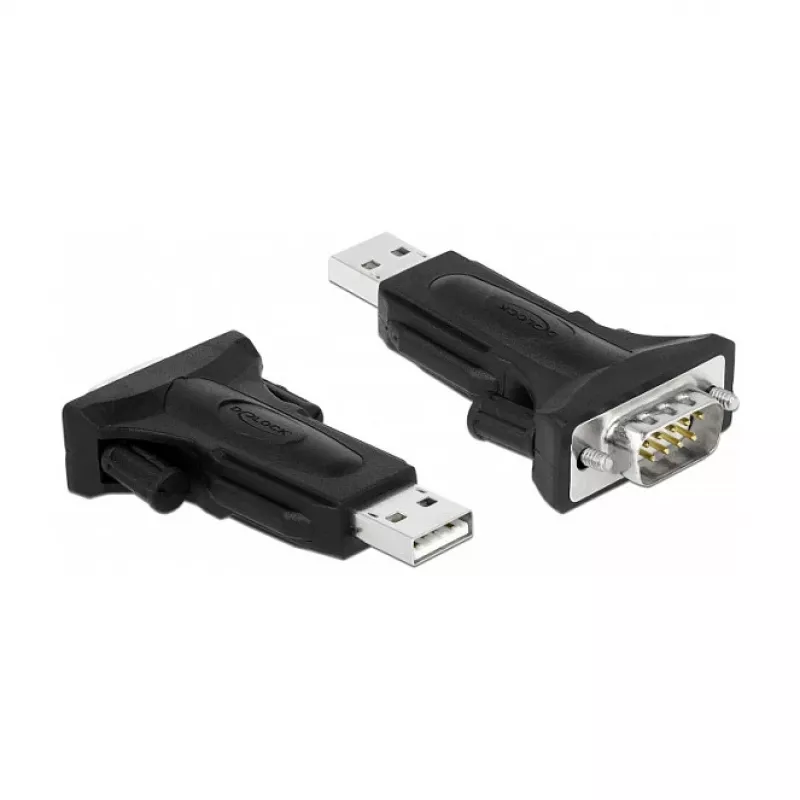 Seriële kabel DeLOCK 66286 USB Type-A DB-9 zwart 0,8 m