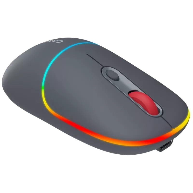 Canyon MW-22 2in1 RGB draadloze muis - grijs - Bluetooth/RF - 1.600 dpi - oplaadbaar