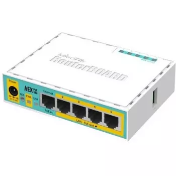 Mikrotik hEX PoE lite bekabelde router Fast Ethernet wit
