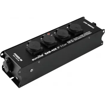 EUROLITE SAB-42X IP T-Con stroomverdeler (model 60003765) — weerbestendig stroomverdeelsysteem voor het podium