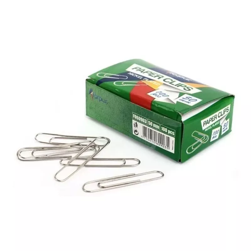 Clips Forpus, wit metaal, 50 mm rond (100) 1104-003
