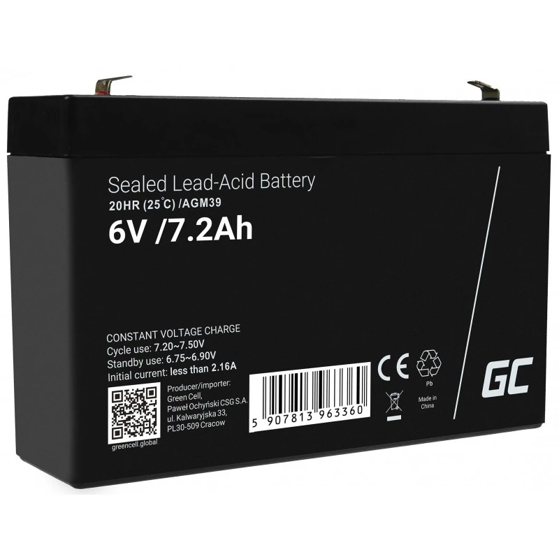 Green Cell AGM39 industriële accu 7200 mAh 6 V