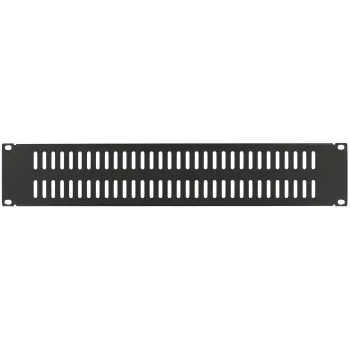 Blindplaat LOGON RAB205BL 2U zwart 19 inch