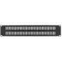 Blindplaat LOGON RAB205BL 2U zwart 19 inch