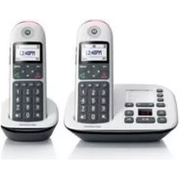 Motorola CD5011 draadloze telefoon met nummerherkenning zwart, wit