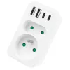 Power splitter MACLEAN MCE249 F/W – 2x stopcontacten (16A + 6A) en 4x USB (2x A, 2x C PD 20W)