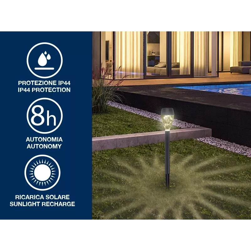 Set buitenzonnelampen Beper P207ILO050 – 5 waterdichte lampen voor tuin en pad
