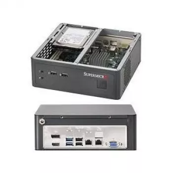Supermicro behuizing SuperChassis CSE-101I - Mini-ITX-behuizing voor 1 Intel Core of Atom CPU tot 45W TDP, externe voeding vereist (niet meegeleverd) (CSE-101I)