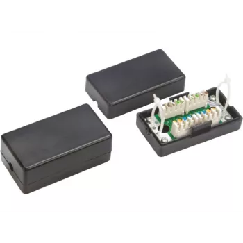 Netwerkcontactdoos A-LAN WTM06 voor Cat5e-kabel, AWG 22–26, zwart