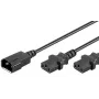 Microconnect PE061318 stroomkabel zwart 1,8 m C14-koppeling 2 x C13-koppeling