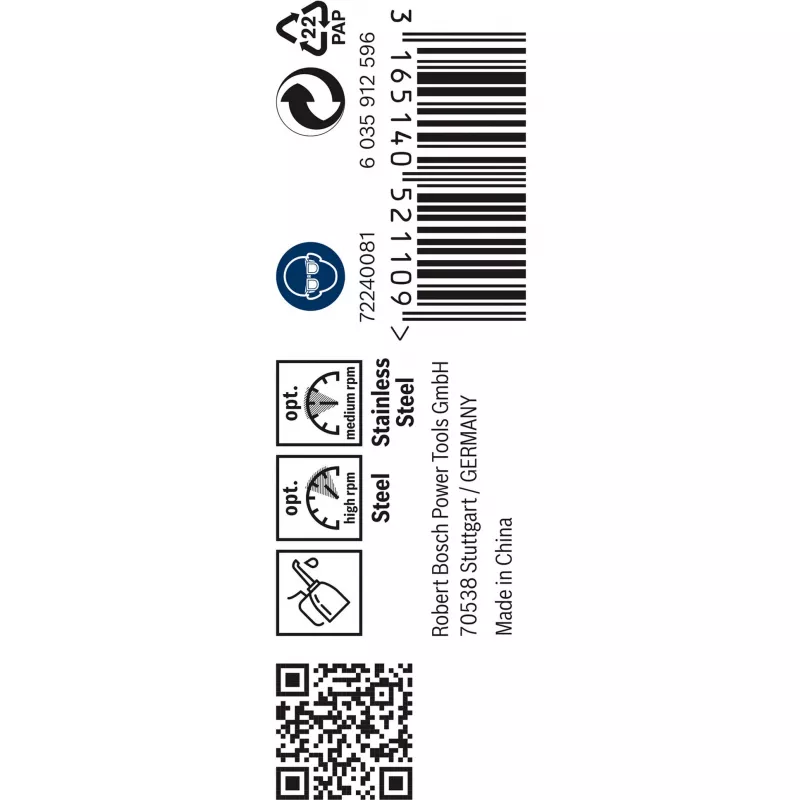 Bosch 2 608 585 875 PRO Stainless Steel HSS-Co spiraalboren, Ø 2,5 mm, werklengte 30 mm, cilindrische schacht, 10 st.