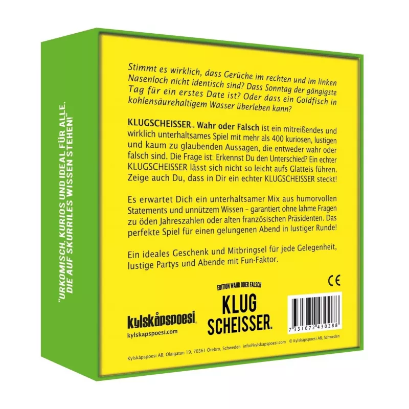 Klugscheisser - Waar of niet waar-editie, partyspel
